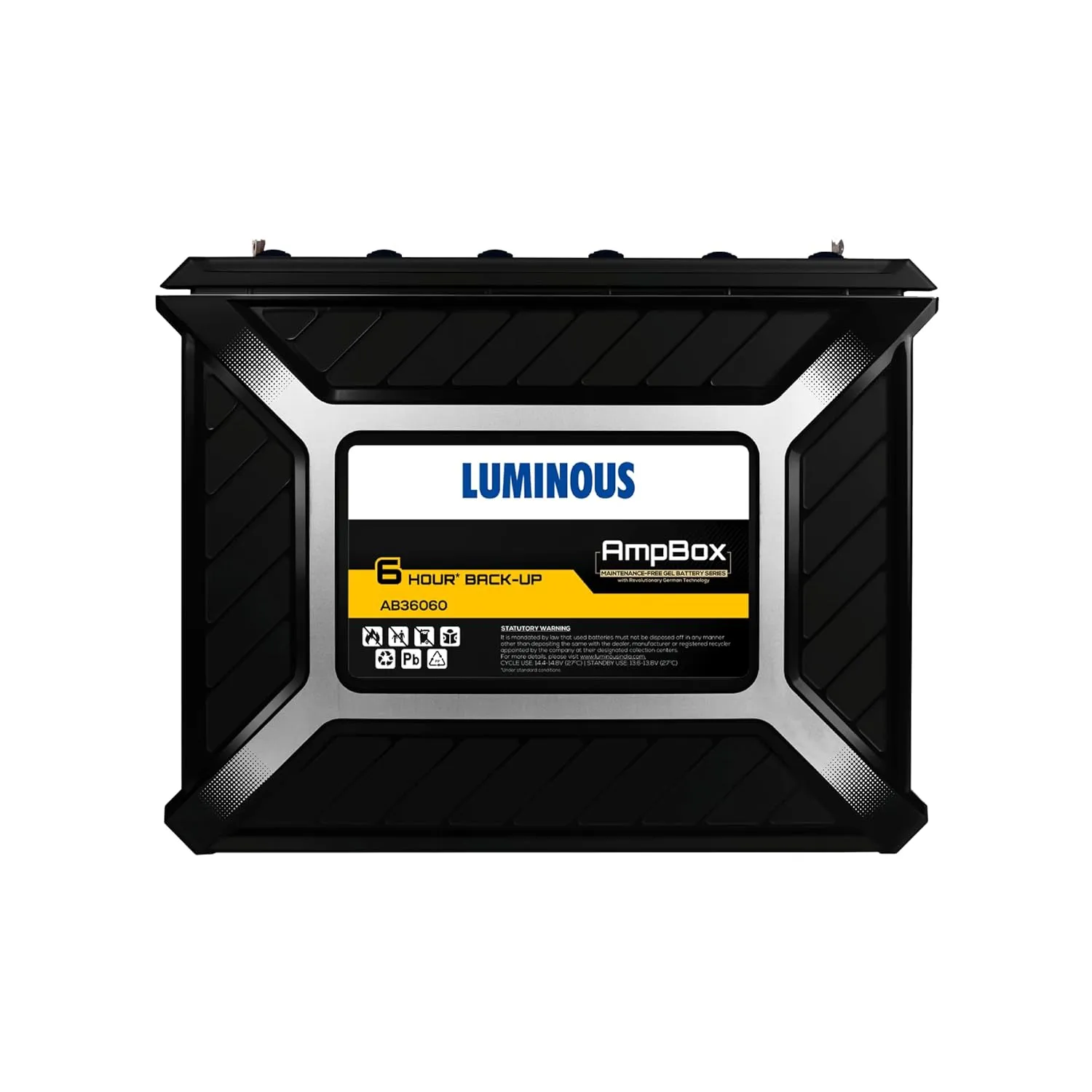Ampbox AB36060 Gel Battery for Home, Office & Shops | Tall Tubular Battery