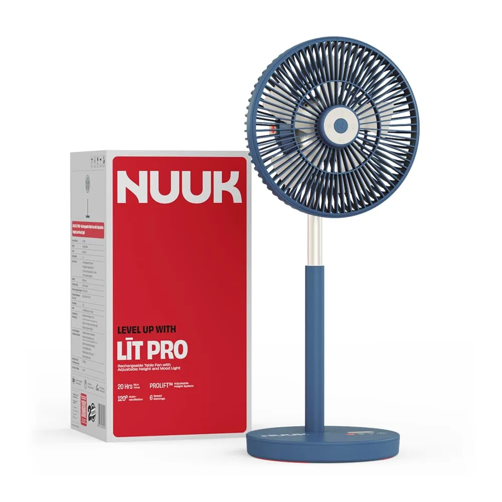NUUK LIT PRO Rechargeable Table Fan