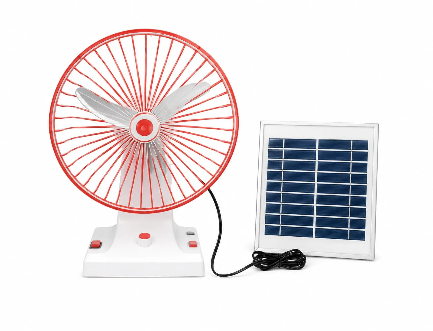 Super Fan Solar Rechargeable Table Fan with Solar Panel