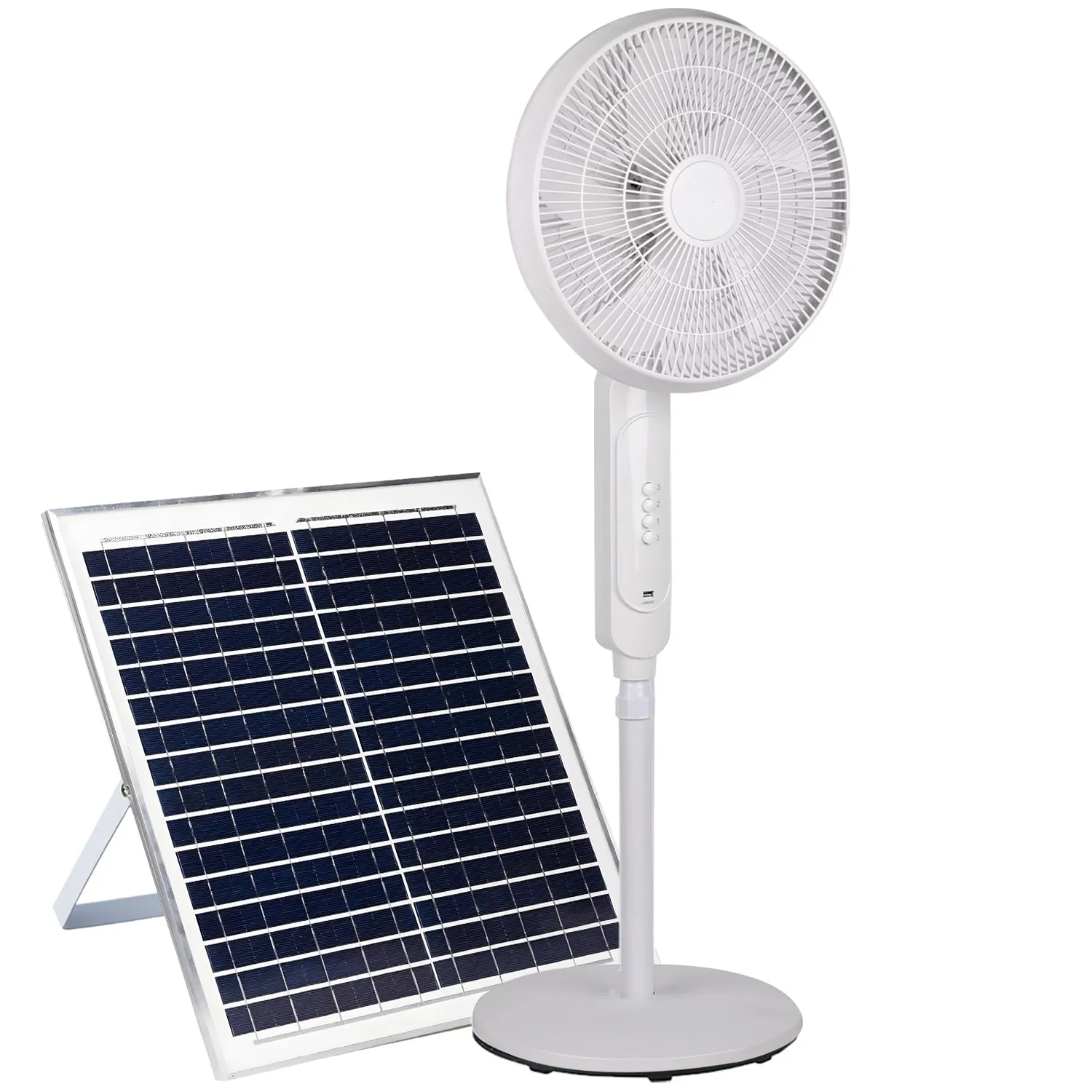 Solar Pedestal Fan Portable and Quiet with High Power Air